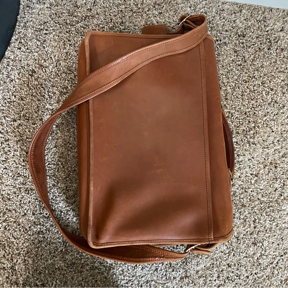 Vintage Coach leather briefcase cognac brown - Picture 6 of 12